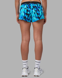 Woman wearing Accelerate 3" Running Short - Luminous | Model:Sophie | Size:S