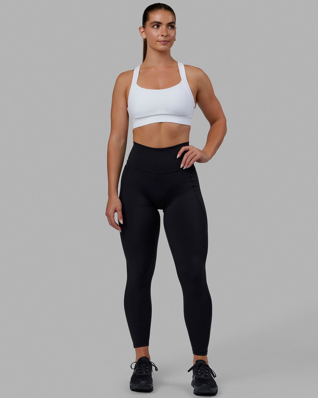 Woman wearing Advance Sports Bra - White