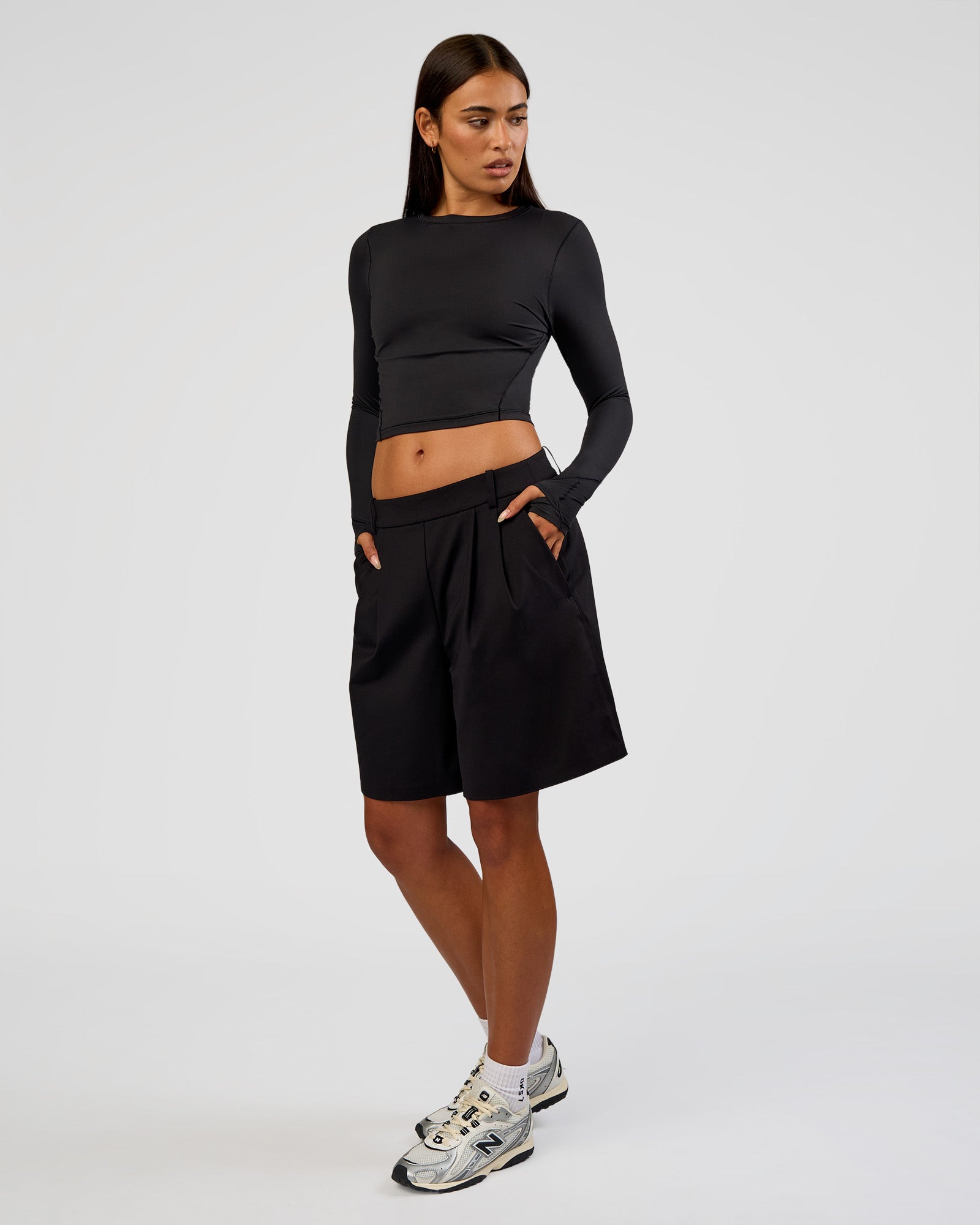 All Day Long Sleeve Tee - Black | LSKD
