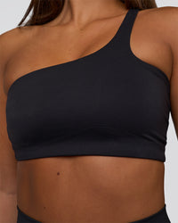 Woman wearing Angle Sports Bra - Black | Model:Bianca | Size:S | Thumbnail Index: 3