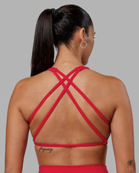 Woman wearing Aspire Sports Bra - Scarlet | Model:Rhiley | Size:S | Thumbnail Index: 0