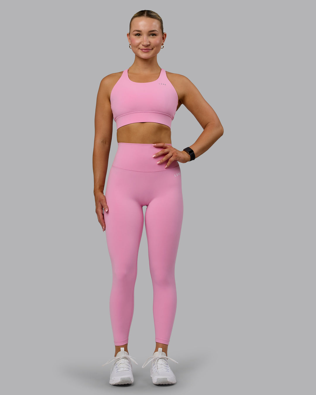 Woman wearing Base 2.0 Ultra High-Rise 7/8 Legging - Bubblegum