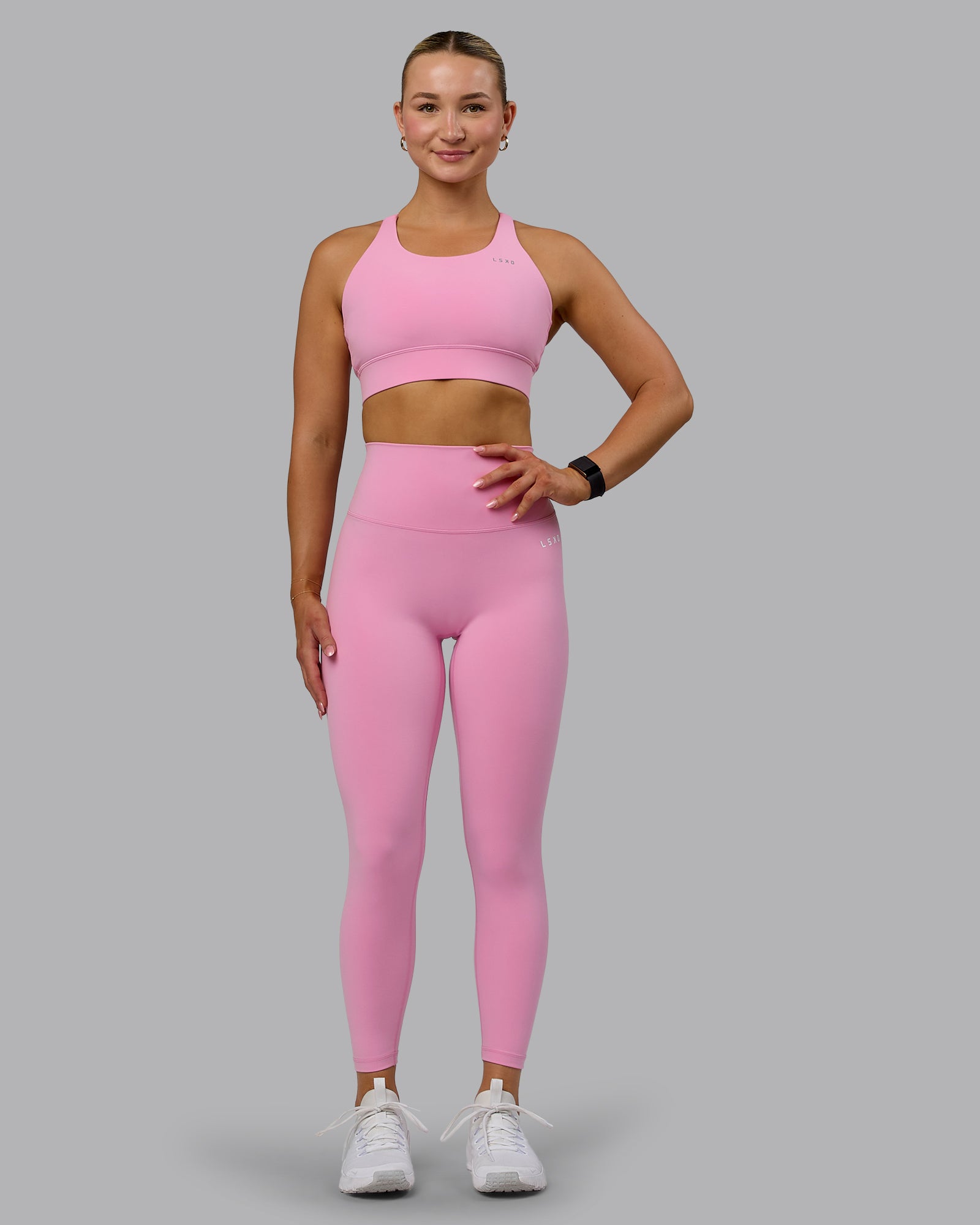 Woman wearing Base 2.0 Ultra High-Rise 7/8 Legging - Bubblegum