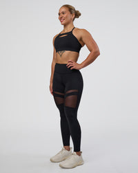 Woman wearing Be Bold Ultra High-Rise Full Length Legging - Black | Model:Tenaya | Size:S