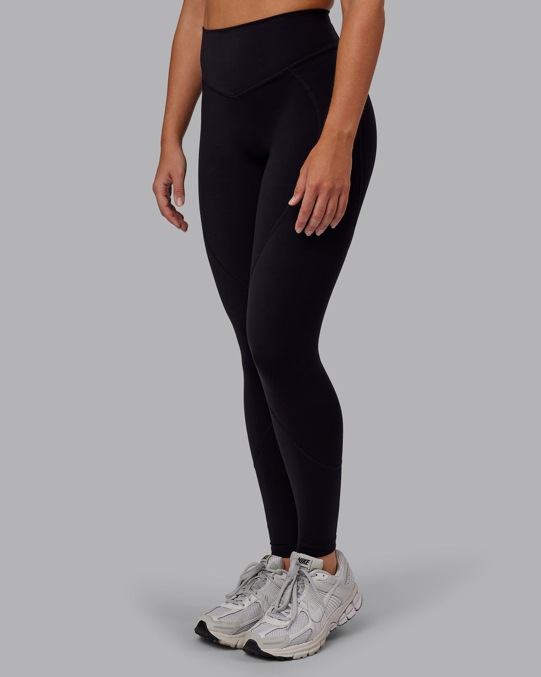 Woman wearing Blaze Ultra High-Rise Full Length Legging - Black | Model:Hannah | Size:S