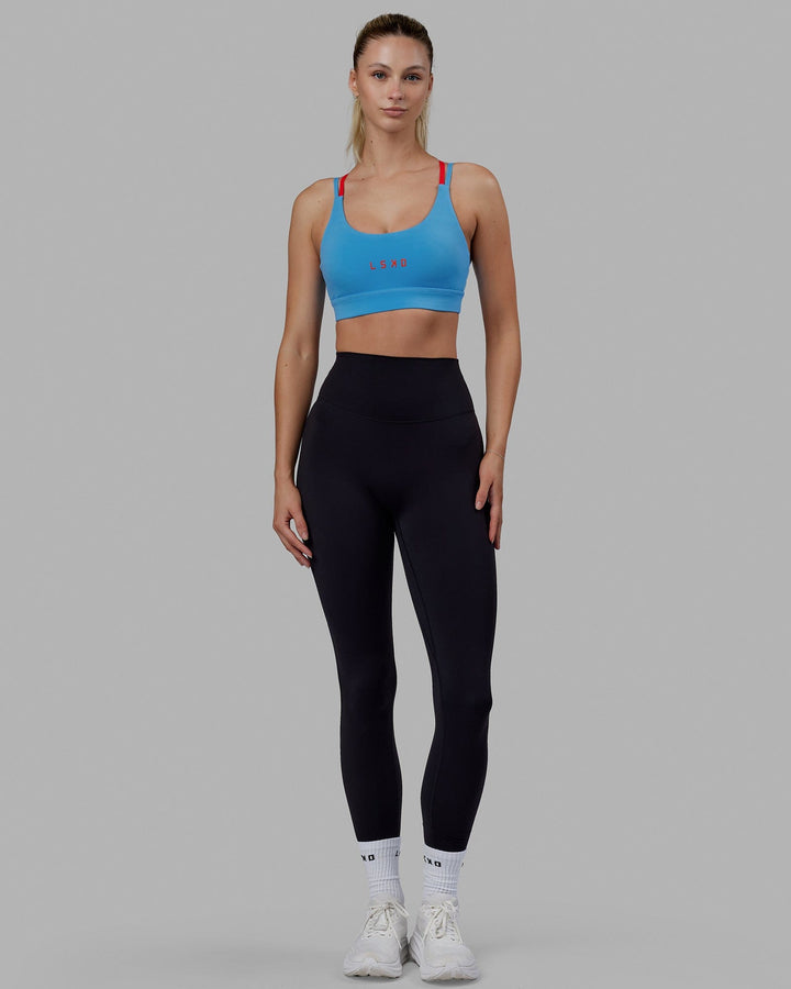 Bridge Sports Bra - Azure Blue-Infrared