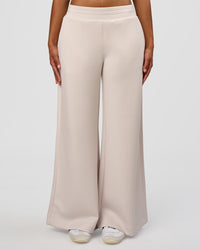 Woman wearing CF Elevate SoftTouch Pintuck Wide Leg Pant - Hot Chocolate | Model:Jordan | Size:S