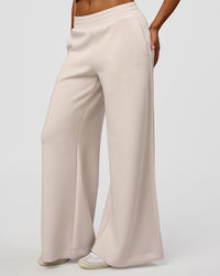 Woman wearing CF Elevate SoftTouch Pintuck Wide Leg Pant - Hot Chocolate | Model:Jordan | Size:S