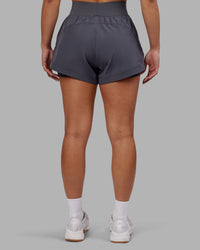 Woman wearing Challenger 3" Lined Performance Short - Dark Storm | Model:Ayla | Size:S