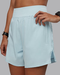 Woman wearing Challenger 5" Lined Performance Short in Skyride | Size:S | Model:Tylah