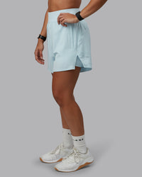 Woman wearing Challenger 5" Lined Performance Short in Skyride | Size:S | Model:Tylah