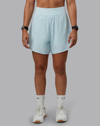 Woman wearing Challenger 5" Lined Performance Short in Skyride | Size:S | Model:Tylah