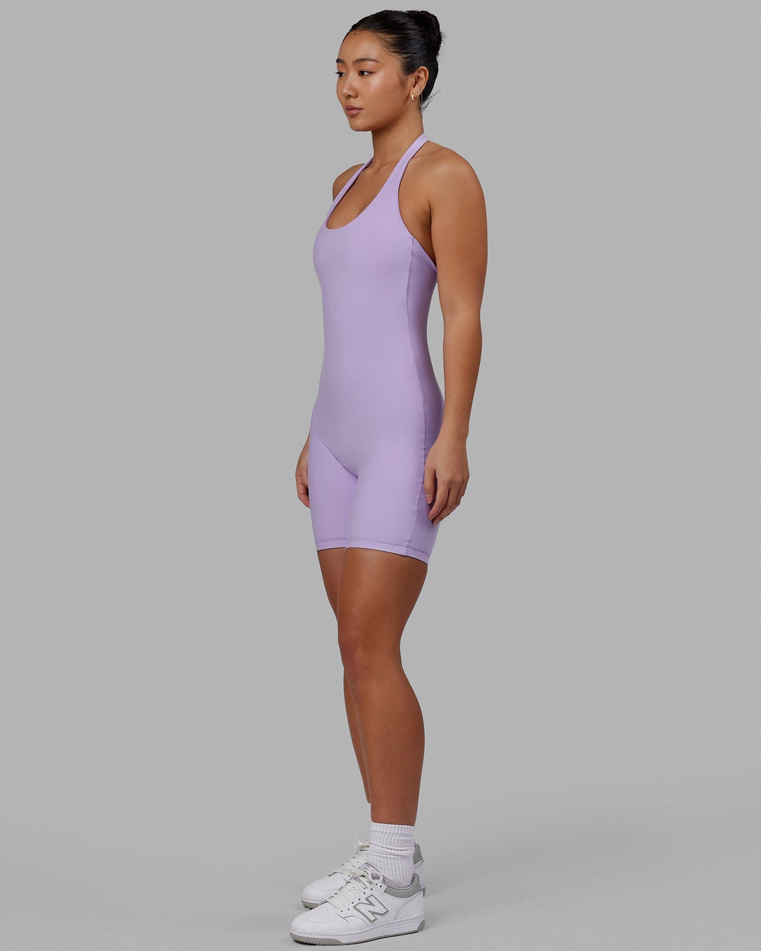 Woman wearing Challenger Bodysuit - Pale Lilac