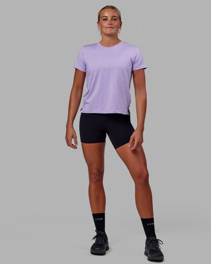 Woman wearing Deluxe PimaFLX Tee - Pale Lilac