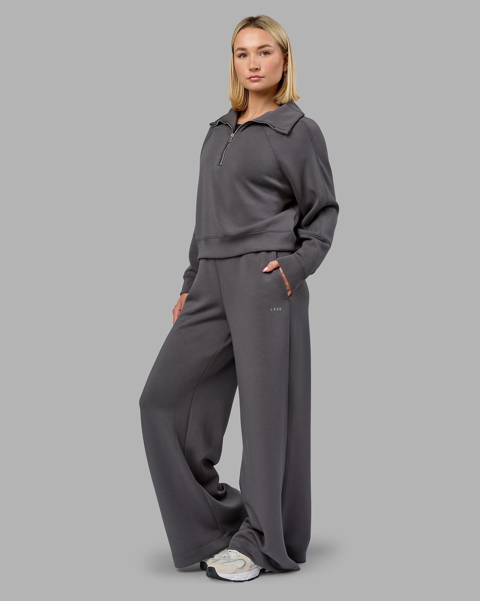 Elevate SoftTouch 1/2 Zip Sweater - Asphalt | LSKD