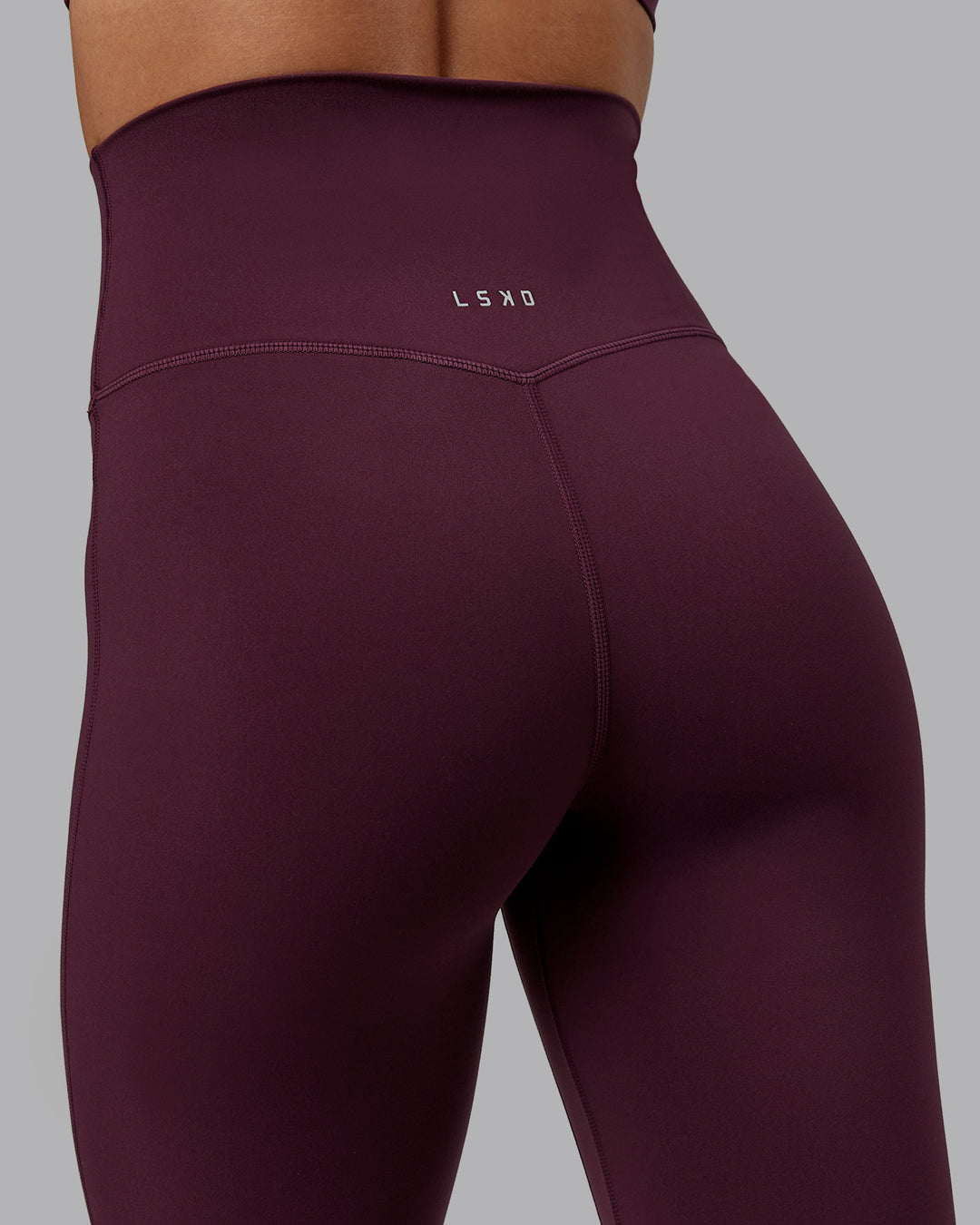 Woman wearing Elixir Ultra High-Rise Full Length Legging - Cherry Lacquer | Size:S