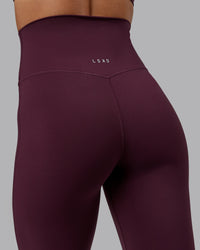 Woman wearing Elixir Ultra High-Rise Full Length Legging - Cherry Lacquer | Size:S