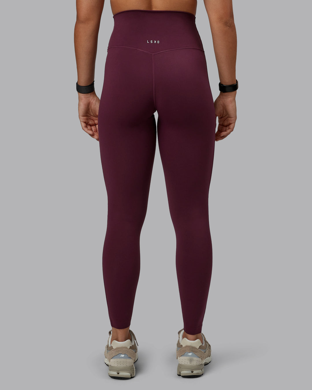 Woman wearing Elixir Ultra High-Rise Full Length Legging - Cherry Lacquer | Size:S