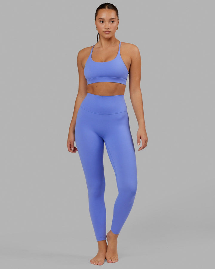 Woman wearing Elixir Full Length Tight - Indulgent Blue