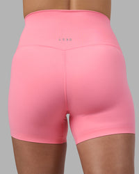 Woman wearing Elixir Ultra High-Rise 4" Short - Candy Pink | Model:Phoebe | Size:S