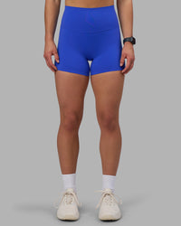 Woman wearing Elixir Ultra High-Rise 4" Short - Power Cobalt | Model:Keisha | Size:S