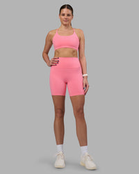 Woman wearing Elixir Ultra High-Rise 6" Short - Candy Pink | Model:Phoebe | Size:S