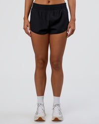 Woman wearing Energy 1.8" Training Short - Black | Model:Amity | Size:S