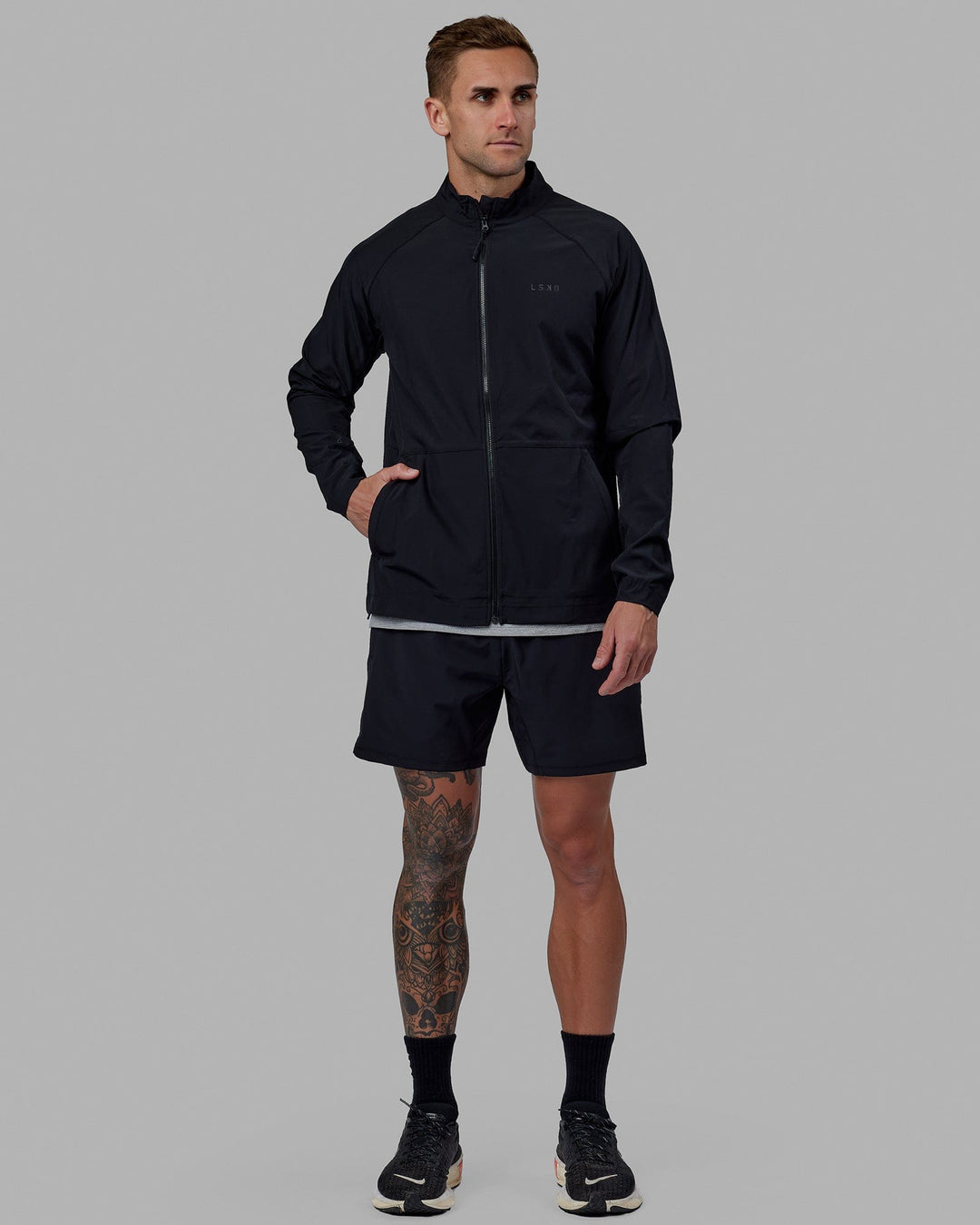 Man wearing Energy Stretch Performance Jacket - Black