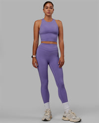 Woman wearing Enhance Shelf Bra Tank - Dahlia Purple