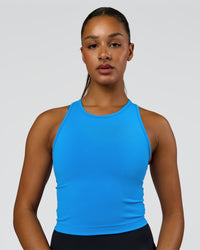 Woman wearing Flow Performance Tank 2.0 - Palace Blue | Model:Rosie | Size:S
