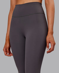 Woman wearing Fusion Ultra High-Rise Full Length Legging - Dark Storm | Model:Ella | Size:S