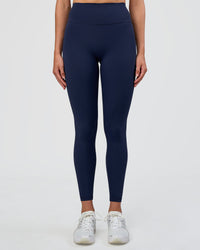 Woman wearing Fusion Ultra High-Rise Full Length Legging - Future Navy | Model:Evie | Size:S