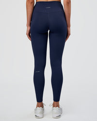 Woman wearing Fusion Ultra High-Rise Full Length Legging - Future Navy | Model:Evie | Size:S