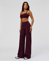 Woman wearing Fusion V-Contour High-Rise Pant - Cherry Lacquer | Model:Bianca | Size:S