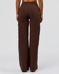 Woman wearing Fusion V-Contour High-Rise Pant - Hot Chocolate | Model:Bianca | Size:S