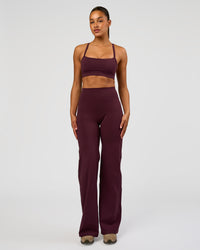 Woman wearing Fusion V-Contour High-Rise Tall Pant - Cherry Lacquer | Model:Rosie | Size:S