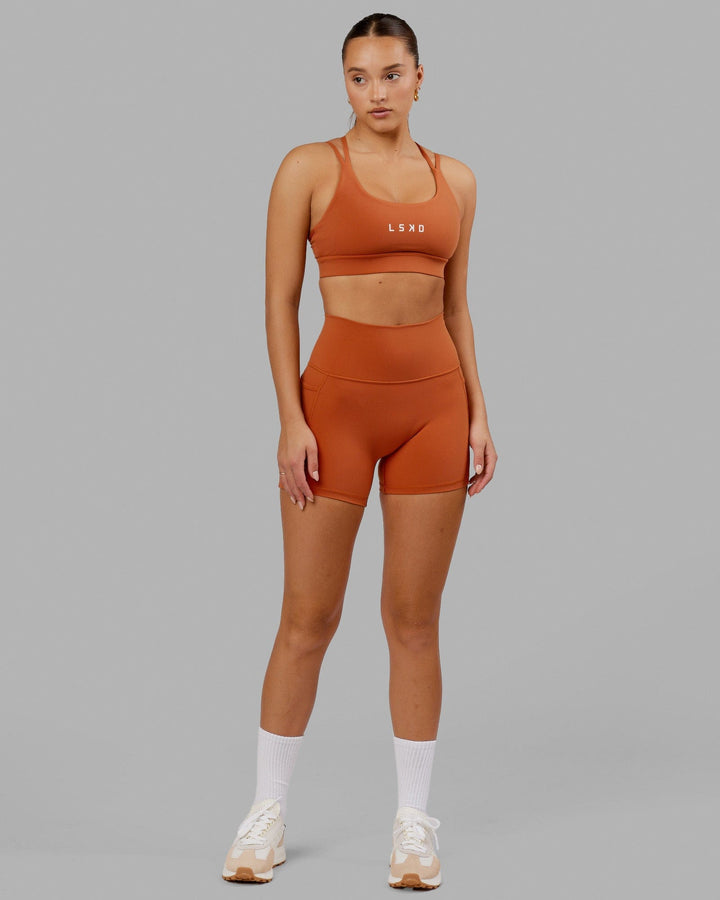 Woman wearing Fusion X-Short Tight - Auburn