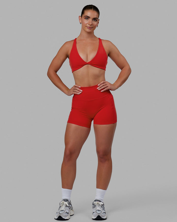 Woman wearing Fusion X-Short Tight - Infrared