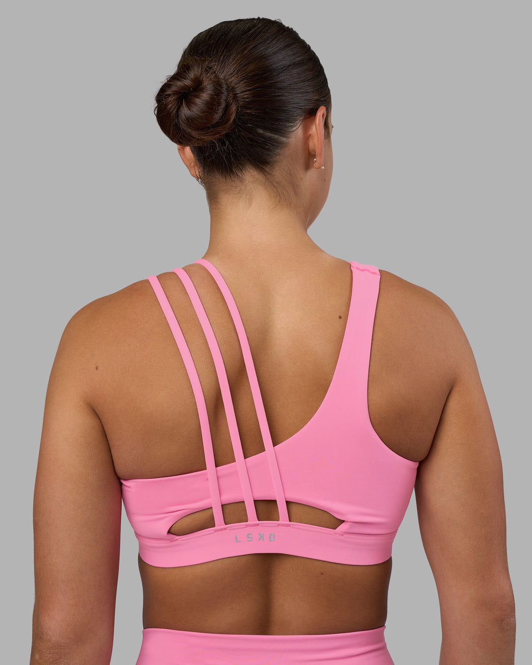 Woman wearing Galvanise Sports Bra 2.0 - Candy Pink | Model:Keisha | Size:S