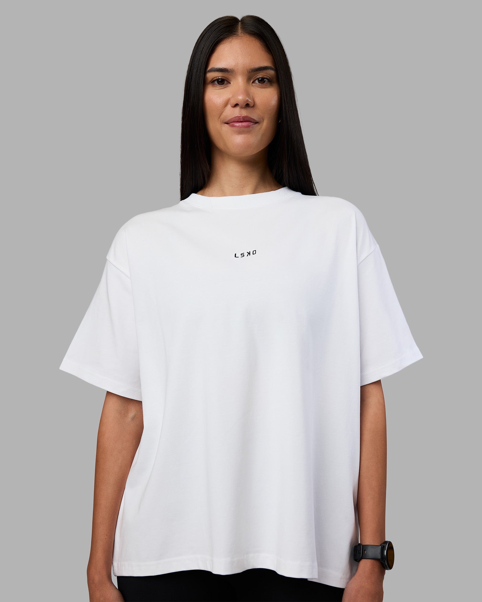 Go-To Heavyweight Oversized Tee - White | LSKD
