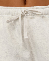 Woman wearing Go-To Oversized Track Pant - Silver Marl | Model:Bianca | Size:S