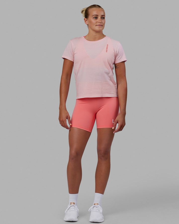 Woman wearing Good Times Global Tee - Marshmallow