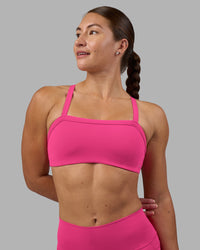 Woman wearing Inspired Sports Bra - Ultra Pink | Model:Hannah | Size:S