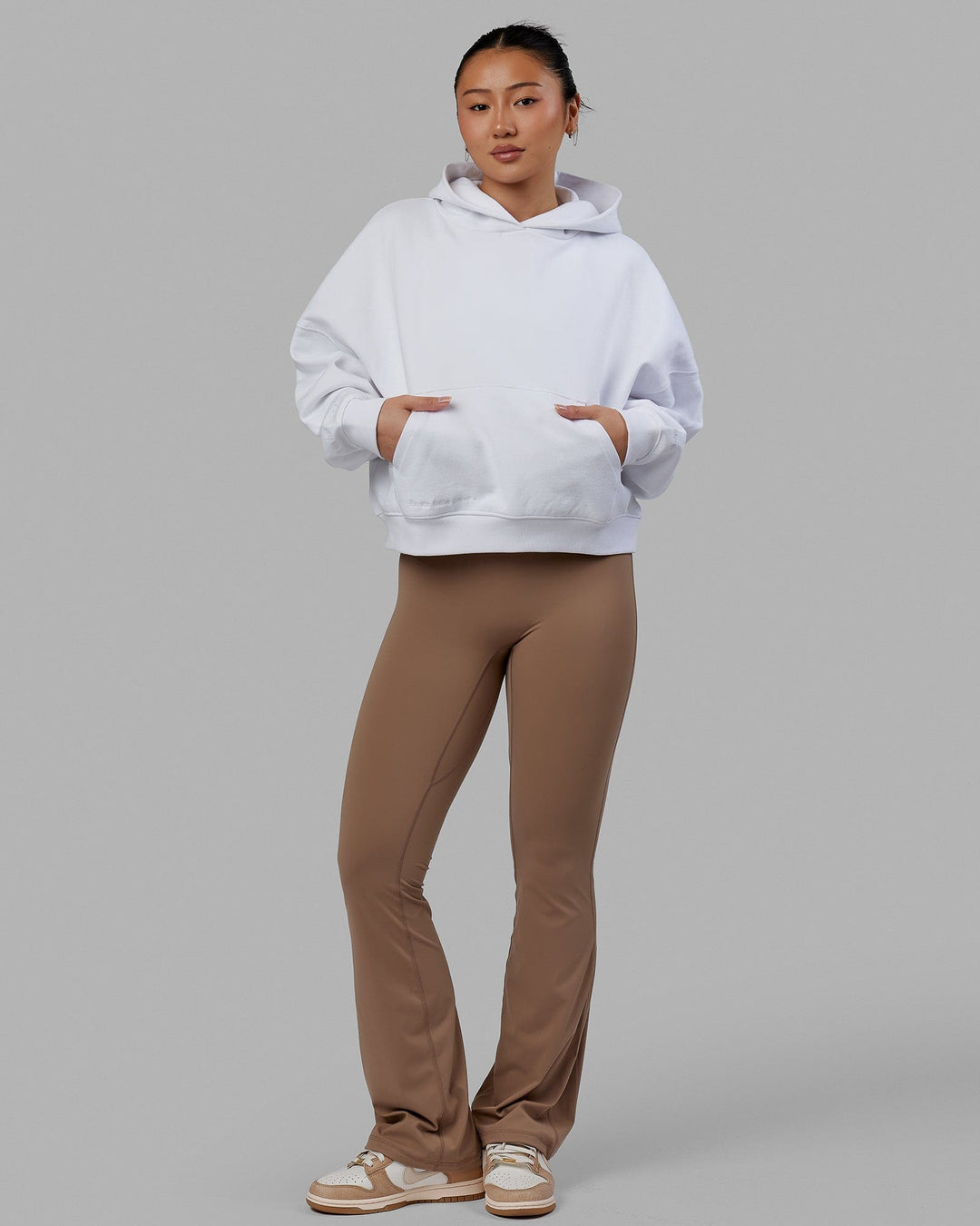 Woman wearing Ivy Hoodie - White