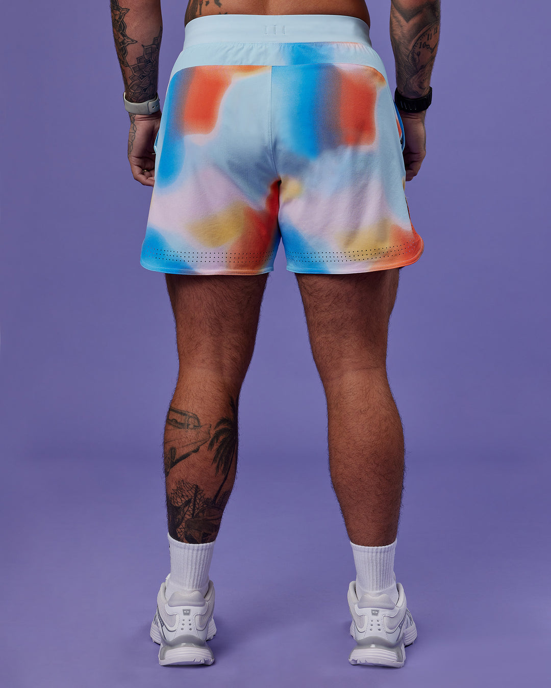 Model wearing Lift 6&quot; Short - Rainbow Shade Print | Model:Tayden | Size:S