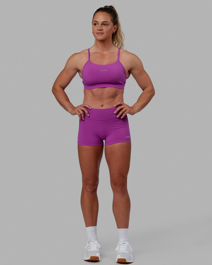 Woman wearing Lift Sports Bra - Orchid