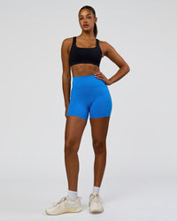 Model wearing Limitless Sports Bra - Black | Model:Rosie | Size:S