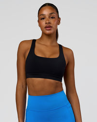 Model wearing Limitless Sports Bra - Black | Model:Rosie | Size:S