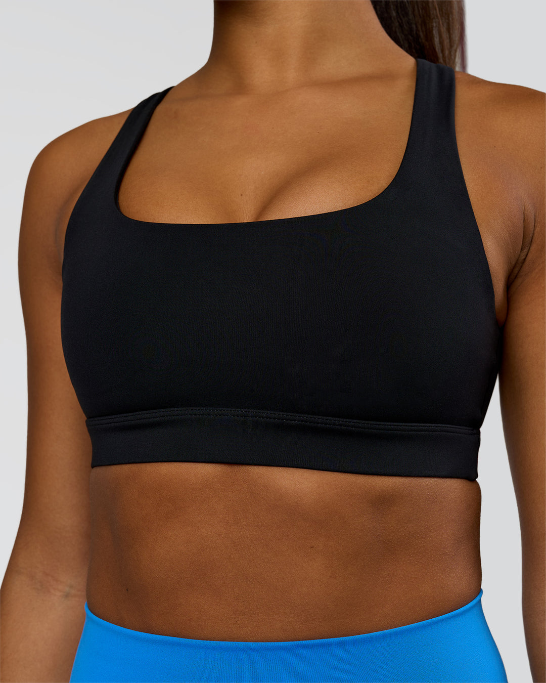 Model wearing Limitless Sports Bra - Black | Model:Rosie | Size:S