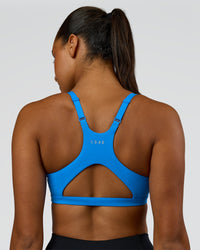 Woman wearing Luna Sports Bra - Palace Blue | Model:Rosie | Size:S